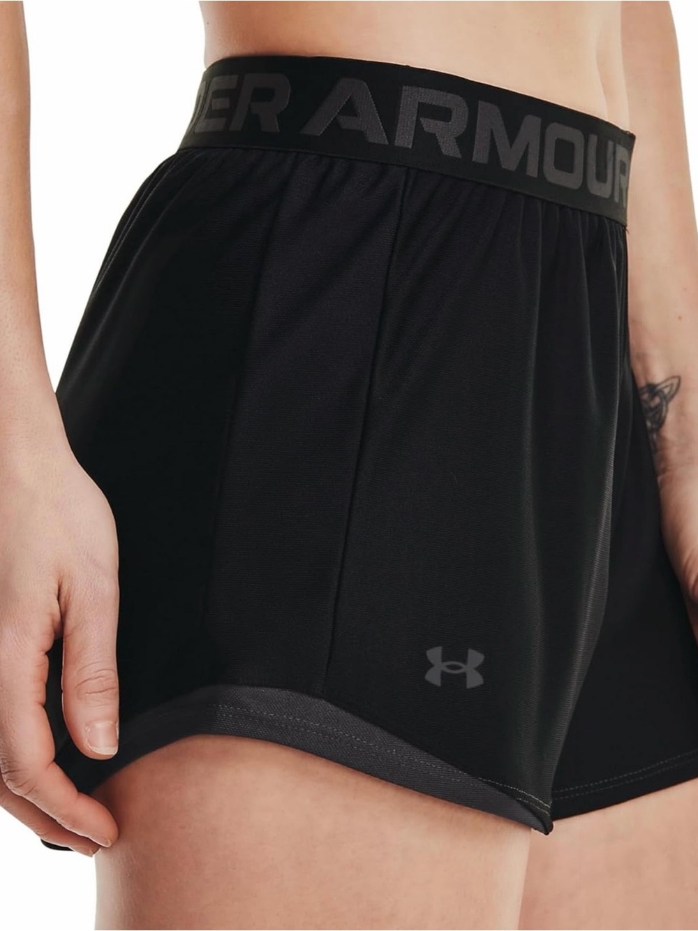 Under Armour Women’s Black And Grey Athletic Sporty Workout Performance Shorts L
